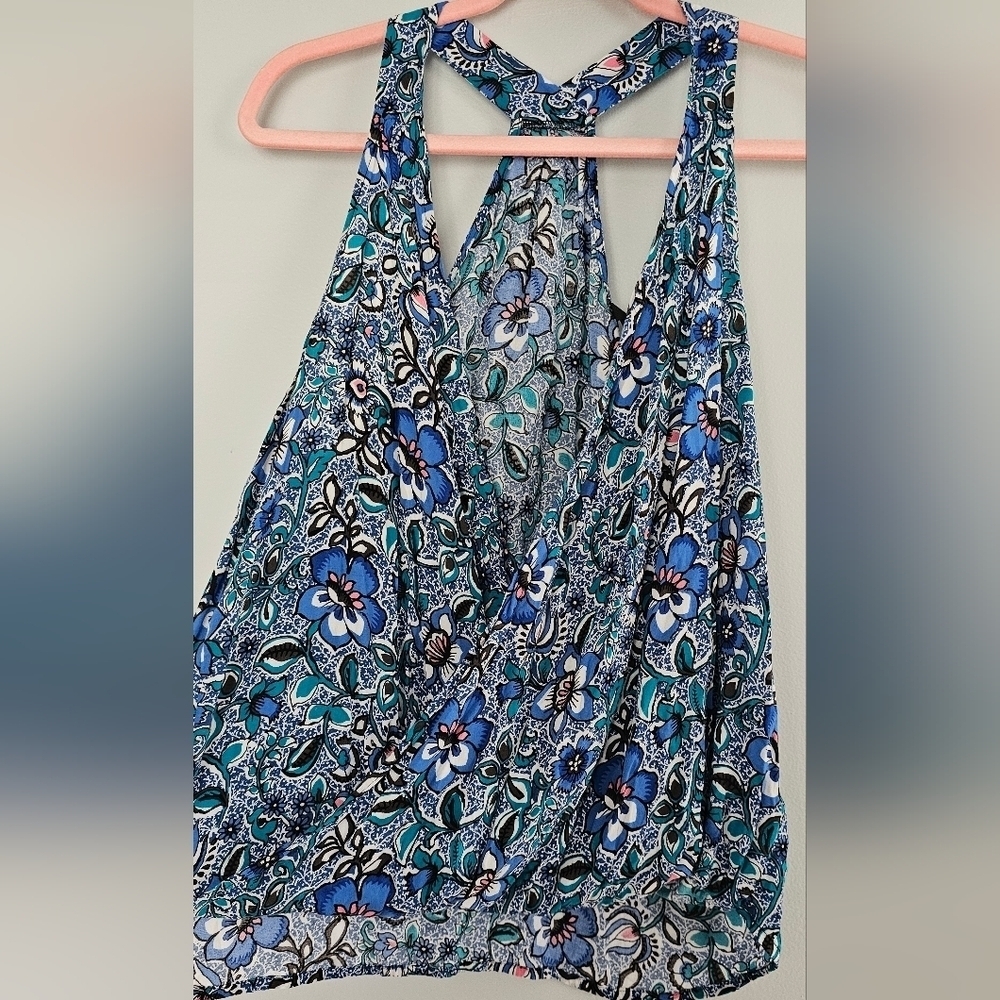 EXPRESS BLUE FLORAL TOP